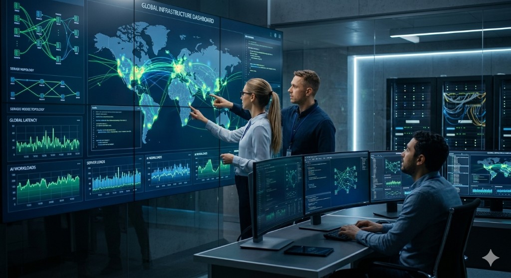 AI builders and software developers working with global infrastructure dashboards